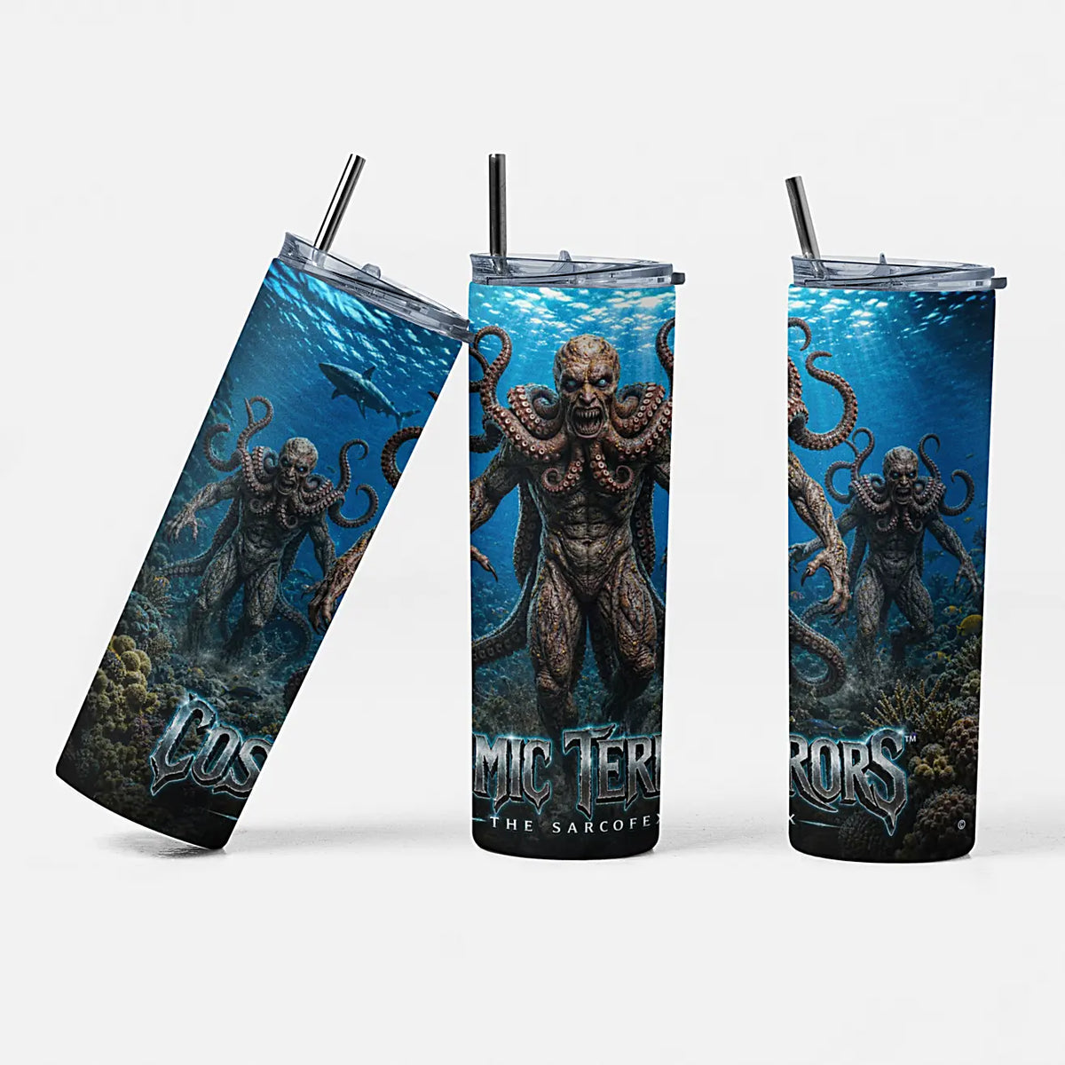 Cosmic Terrors™ - The Sarcofex Submerged 20oz Skinny Tumbler