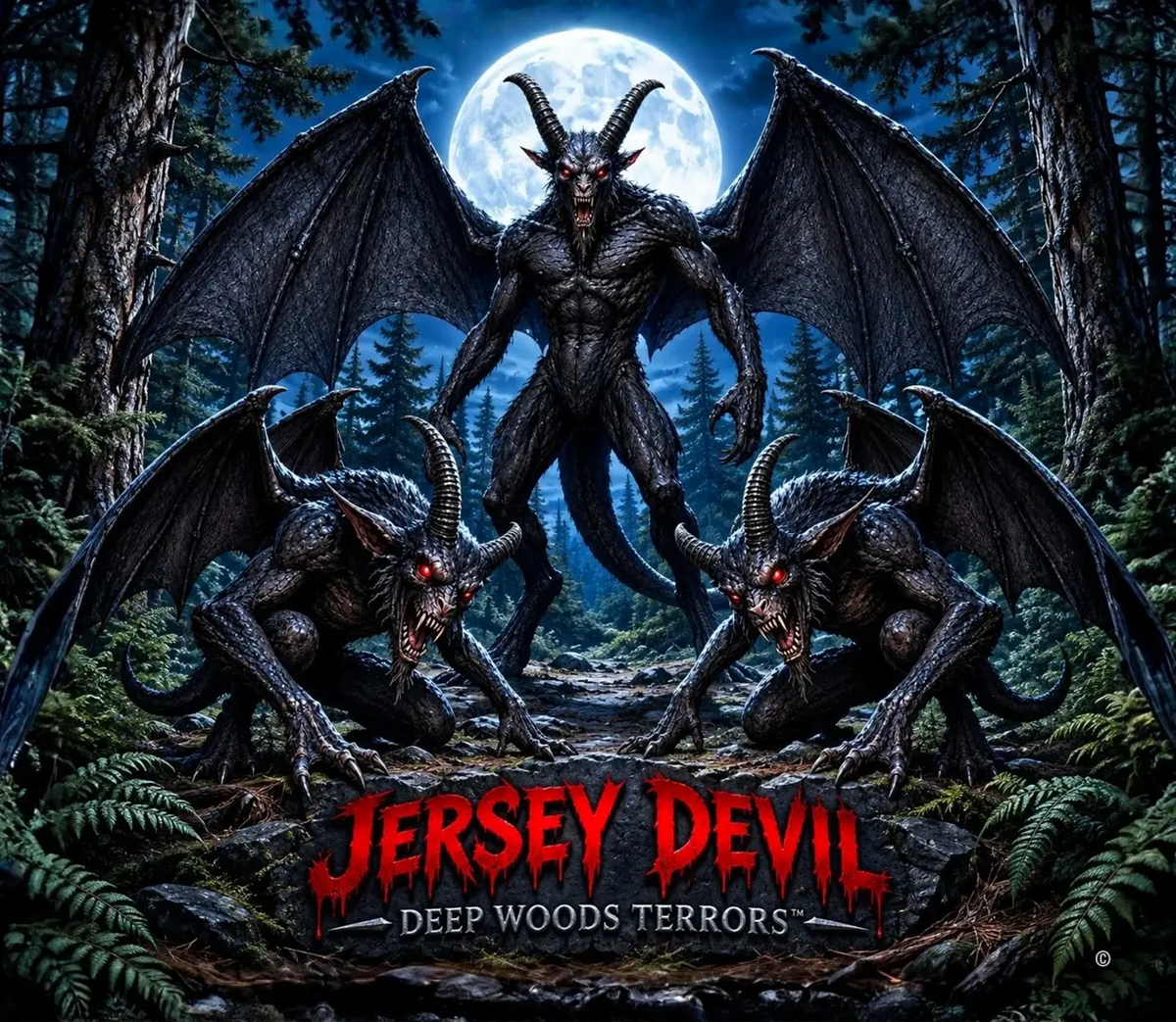 Deep Woods Terrors™ - The Jersey Devil 20oz Skinny Tumbler