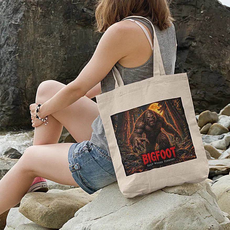 Deep Woods Terrors™ - Bigfoot Canvas Tote Bag