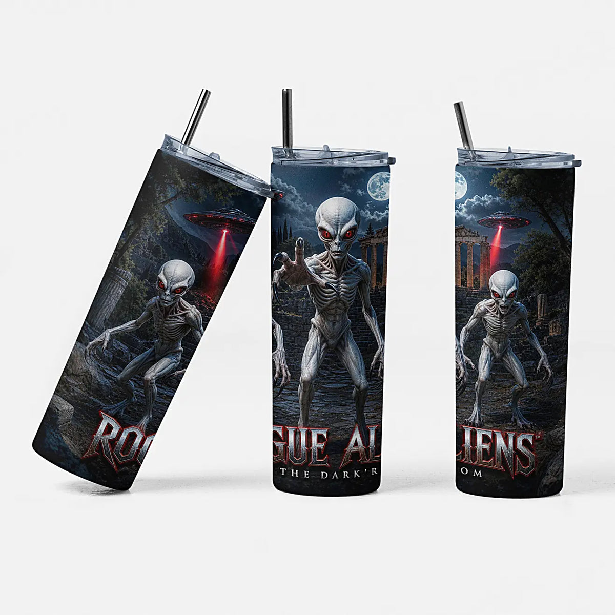 Rogue Aliens™ - The Dark'Rom 20oz Skinny Tumbler