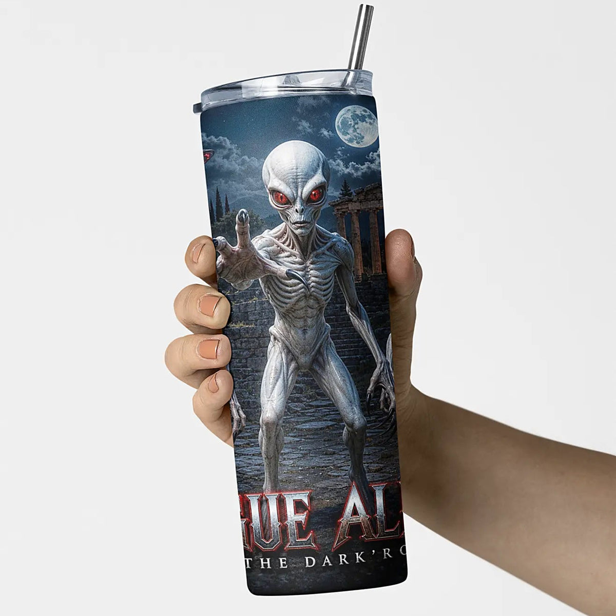 Rogue Aliens™ - The Dark'Rom 20oz Skinny Tumbler