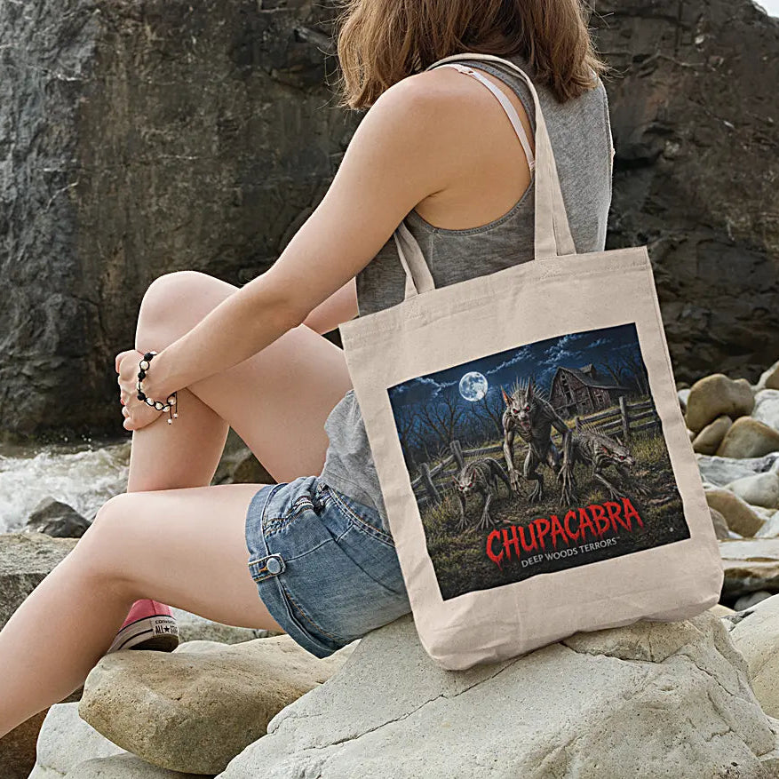 Deep Woods Terrors™ - Chupacabra Canvas Tote Bag