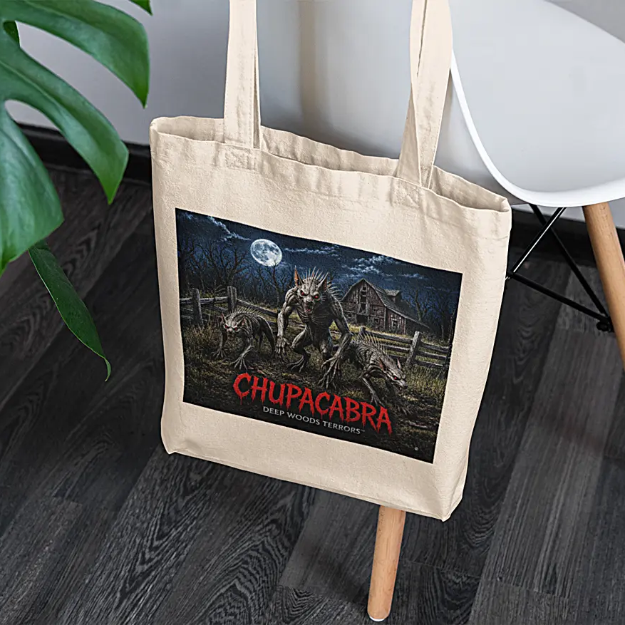 Deep Woods Terrors™ - Chupacabra Canvas Tote Bag