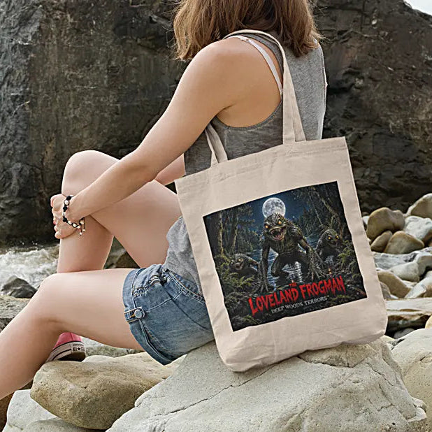 Deep Woods Terrors™ - The Loveland Frogman Canvas Tote Bag