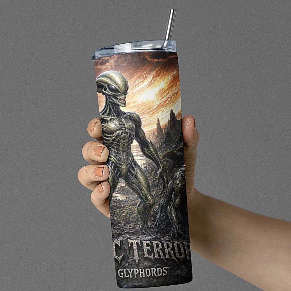 Cosmic Terrors™ - The Glyphords 20oz Skinny Tumbler