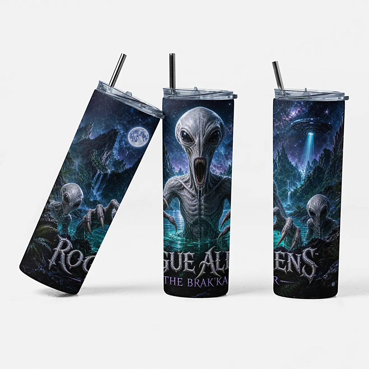 Rogue Aliens™ - The Brak'kar 20oz Skinny Tumbler