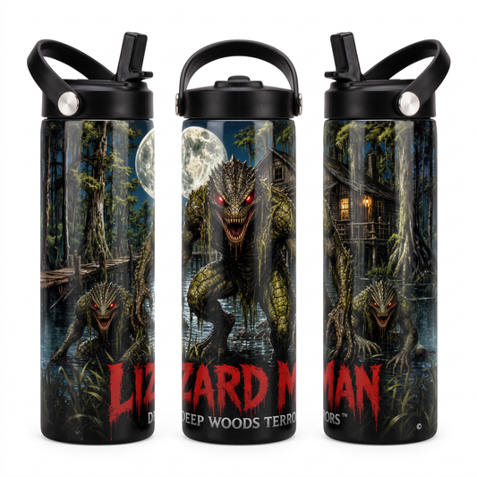 Deep Woods Terrors™ - Lizard Man 20oz Skinny Tumbler