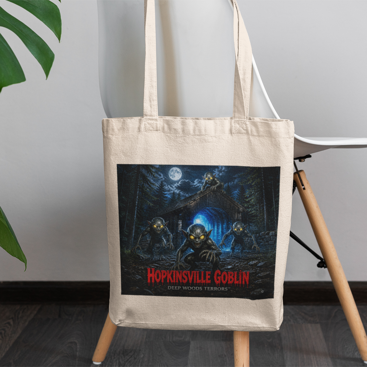 Deep Woods Terrors™ - Hopkinsville Goblin Canvas Tote Bag