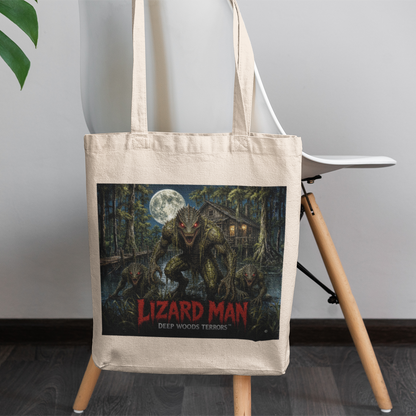 Deep Woods Terrors™ - Lizard Man Canvas Tote Bag